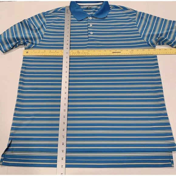 Lot Of 4 Adidas Men USA Athletic Short Sleeve Striped Golf Polo Shirt‎ Sz Large - Picture 7 of 14
